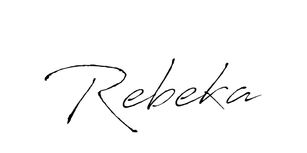 Create a beautiful signature design for name Rebeka. With this signature (Antro_Vectra) fonts, you can make a handwritten signature for free. Rebeka signature style 6 images and pictures png