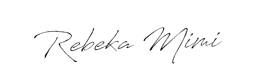 Design your own signature with our free online signature maker. With this signature software, you can create a handwritten (Antro_Vectra) signature for name Rebeka Mimi. Rebeka Mimi signature style 6 images and pictures png