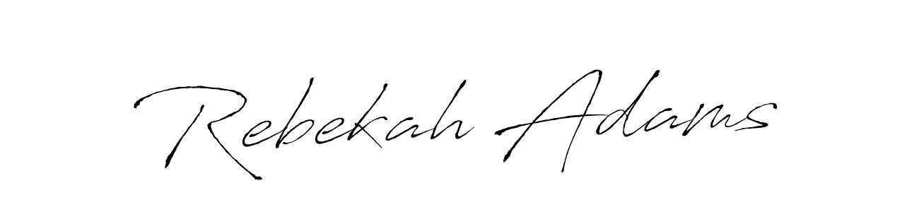 Create a beautiful signature design for name Rebekah Adams. With this signature (Antro_Vectra) fonts, you can make a handwritten signature for free. Rebekah Adams signature style 6 images and pictures png