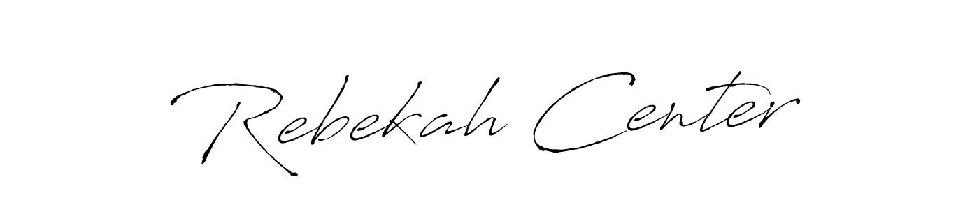 Rebekah Center stylish signature style. Best Handwritten Sign (Antro_Vectra) for my name. Handwritten Signature Collection Ideas for my name Rebekah Center. Rebekah Center signature style 6 images and pictures png