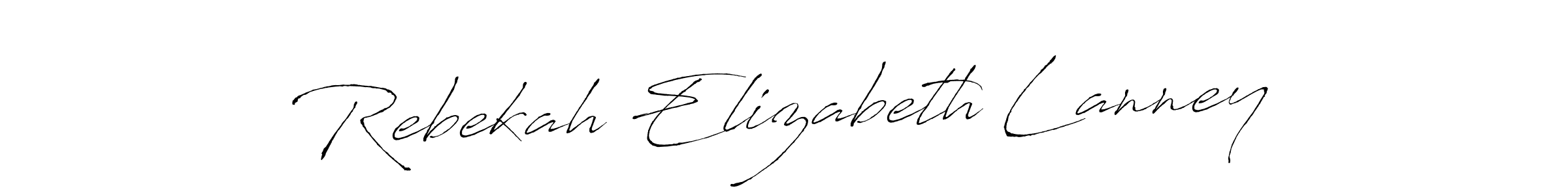 How to make Rebekah Elizabeth Lanney signature? Antro_Vectra is a professional autograph style. Create handwritten signature for Rebekah Elizabeth Lanney name. Rebekah Elizabeth Lanney signature style 6 images and pictures png