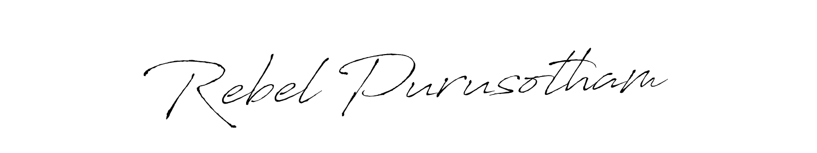 Use a signature maker to create a handwritten signature online. With this signature software, you can design (Antro_Vectra) your own signature for name Rebel Purusotham. Rebel Purusotham signature style 6 images and pictures png