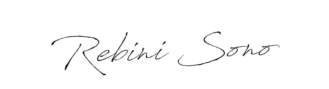 You should practise on your own different ways (Antro_Vectra) to write your name (Rebini Sono) in signature. don't let someone else do it for you. Rebini Sono signature style 6 images and pictures png