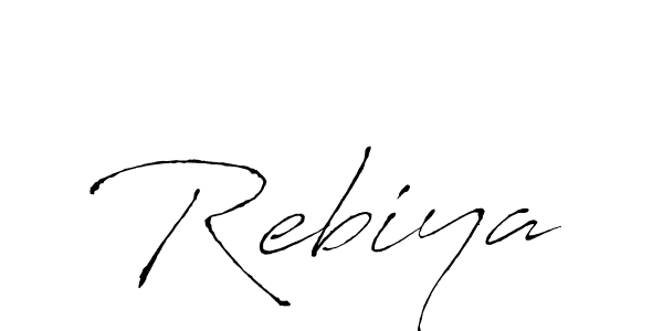 Also we have Rebiya name is the best signature style. Create professional handwritten signature collection using Antro_Vectra autograph style. Rebiya signature style 6 images and pictures png