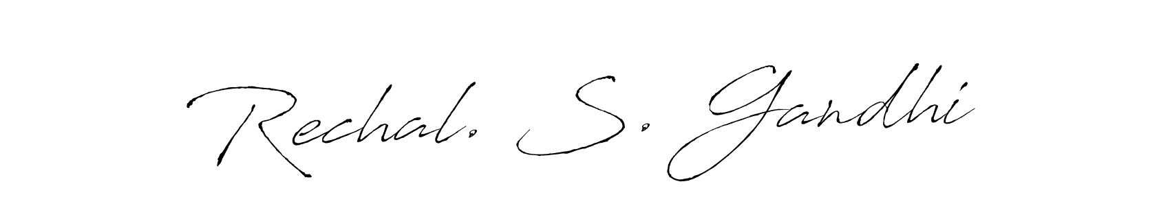 How to make Rechal. S. Gandhi signature? Antro_Vectra is a professional autograph style. Create handwritten signature for Rechal. S. Gandhi name. Rechal. S. Gandhi signature style 6 images and pictures png