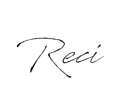 Antro_Vectra is a professional signature style that is perfect for those who want to add a touch of class to their signature. It is also a great choice for those who want to make their signature more unique. Get Reci name to fancy signature for free. Reci signature style 6 images and pictures png