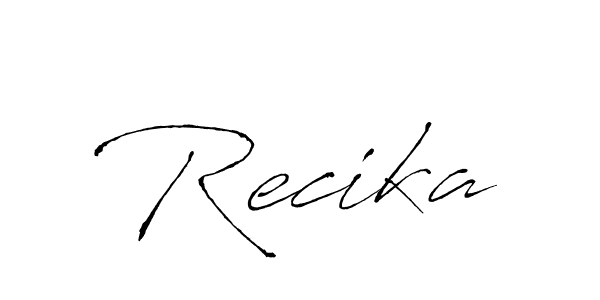 if you are searching for the best signature style for your name Recika. so please give up your signature search. here we have designed multiple signature styles  using Antro_Vectra. Recika signature style 6 images and pictures png