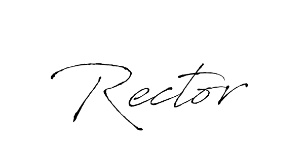 Make a beautiful signature design for name Rector. With this signature (Antro_Vectra) style, you can create a handwritten signature for free. Rector signature style 6 images and pictures png
