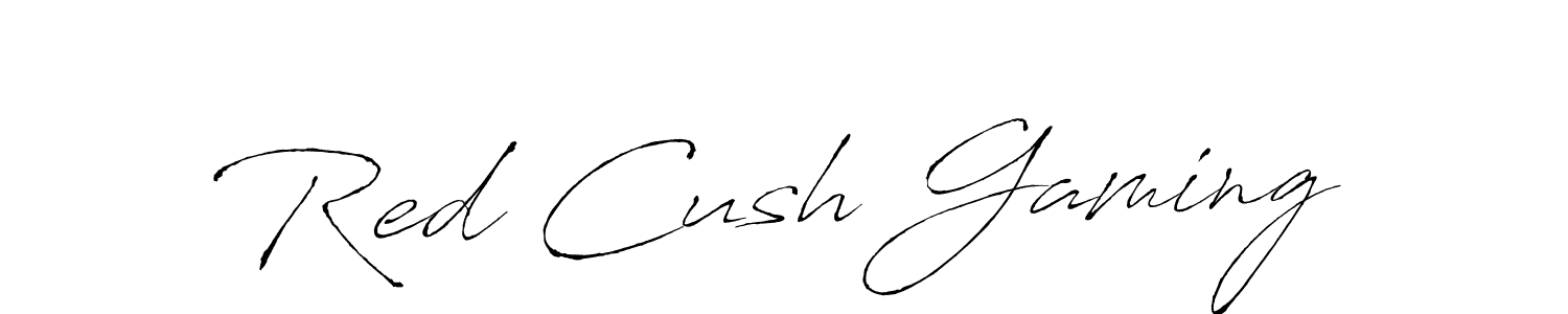 Red Cush Gaming stylish signature style. Best Handwritten Sign (Antro_Vectra) for my name. Handwritten Signature Collection Ideas for my name Red Cush Gaming. Red Cush Gaming signature style 6 images and pictures png