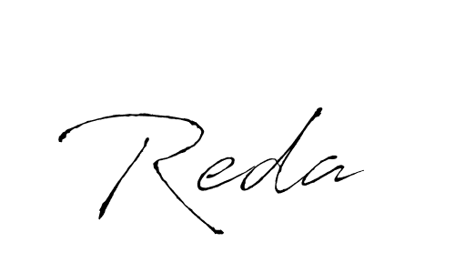 Similarly Antro_Vectra is the best handwritten signature design. Signature creator online .You can use it as an online autograph creator for name Reda . Reda  signature style 6 images and pictures png