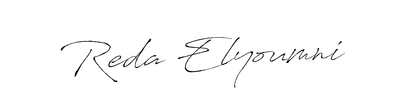 Make a beautiful signature design for name Reda Elyoumni. With this signature (Antro_Vectra) style, you can create a handwritten signature for free. Reda Elyoumni signature style 6 images and pictures png