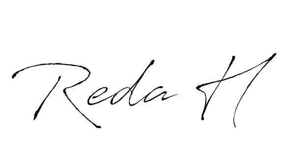 How to make Reda H signature? Antro_Vectra is a professional autograph style. Create handwritten signature for Reda H name. Reda H signature style 6 images and pictures png