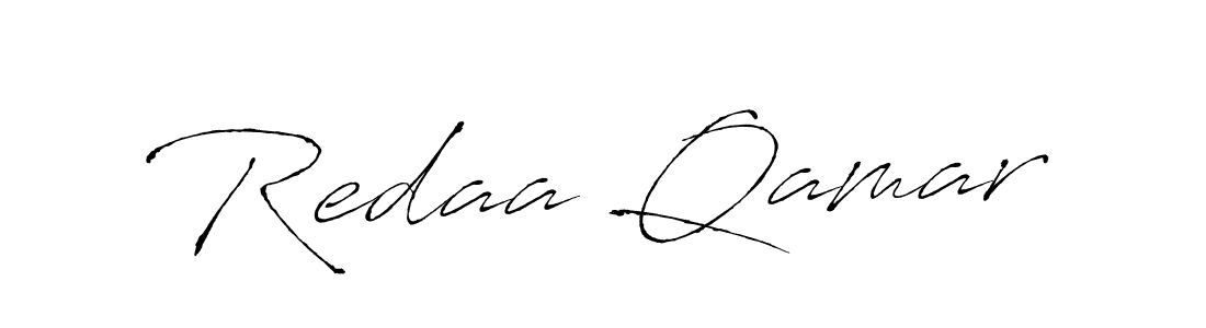 Create a beautiful signature design for name Redaa Qamar. With this signature (Antro_Vectra) fonts, you can make a handwritten signature for free. Redaa Qamar signature style 6 images and pictures png