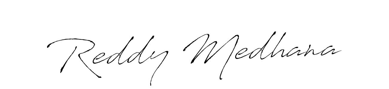 Make a beautiful signature design for name Reddy Medhana. With this signature (Antro_Vectra) style, you can create a handwritten signature for free. Reddy Medhana signature style 6 images and pictures png