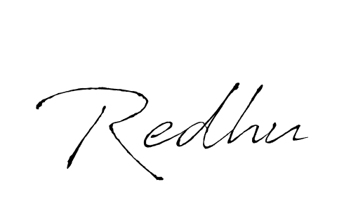 Use a signature maker to create a handwritten signature online. With this signature software, you can design (Antro_Vectra) your own signature for name Redhu. Redhu signature style 6 images and pictures png