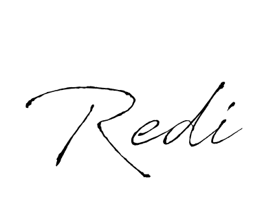 Redi stylish signature style. Best Handwritten Sign (Antro_Vectra) for my name. Handwritten Signature Collection Ideas for my name Redi. Redi signature style 6 images and pictures png