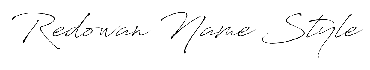 The Antro_Vectra handwriting style adds charm and authenticity to name Redowan Name Style. A wonderful choice for personal thank-you notes. Redowan Name Style signature style 6 images and pictures png