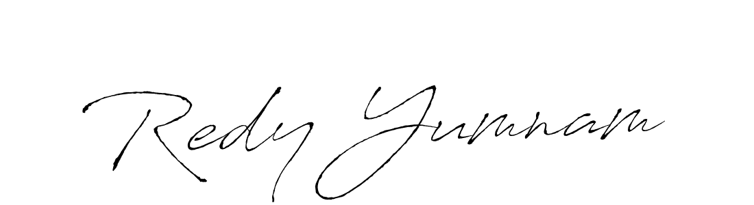Use a signature maker to create a handwritten signature online. With this signature software, you can design (Antro_Vectra) your own signature for name Redy Yumnam. Redy Yumnam signature style 6 images and pictures png