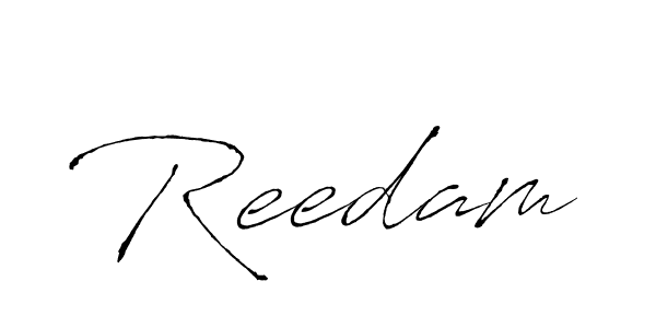 Design your own signature with our free online signature maker. With this signature software, you can create a handwritten (Antro_Vectra) signature for name Reedam. Reedam signature style 6 images and pictures png