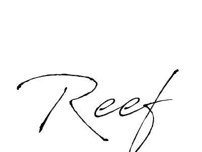 Use a signature maker to create a handwritten signature online. With this signature software, you can design (Antro_Vectra) your own signature for name Reef. Reef signature style 6 images and pictures png