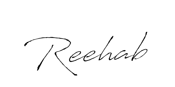 Create a beautiful signature design for name Reehab. With this signature (Antro_Vectra) fonts, you can make a handwritten signature for free. Reehab signature style 6 images and pictures png