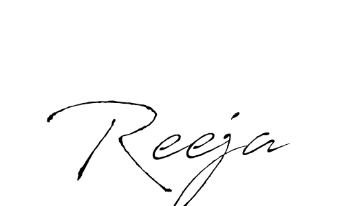 Design your own signature with our free online signature maker. With this signature software, you can create a handwritten (Antro_Vectra) signature for name Reeja. Reeja signature style 6 images and pictures png