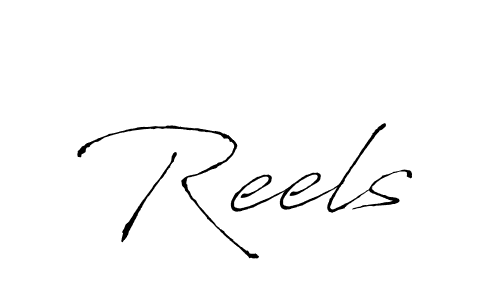 Design your own signature with our free online signature maker. With this signature software, you can create a handwritten (Antro_Vectra) signature for name Reels. Reels signature style 6 images and pictures png