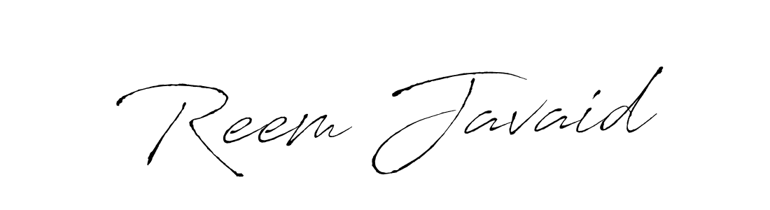 Design your own signature with our free online signature maker. With this signature software, you can create a handwritten (Antro_Vectra) signature for name Reem Javaid. Reem Javaid signature style 6 images and pictures png