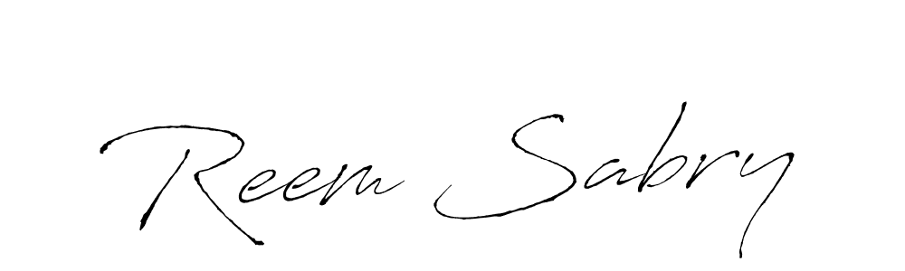 Make a beautiful signature design for name Reem Sabry. With this signature (Antro_Vectra) style, you can create a handwritten signature for free. Reem Sabry signature style 6 images and pictures png