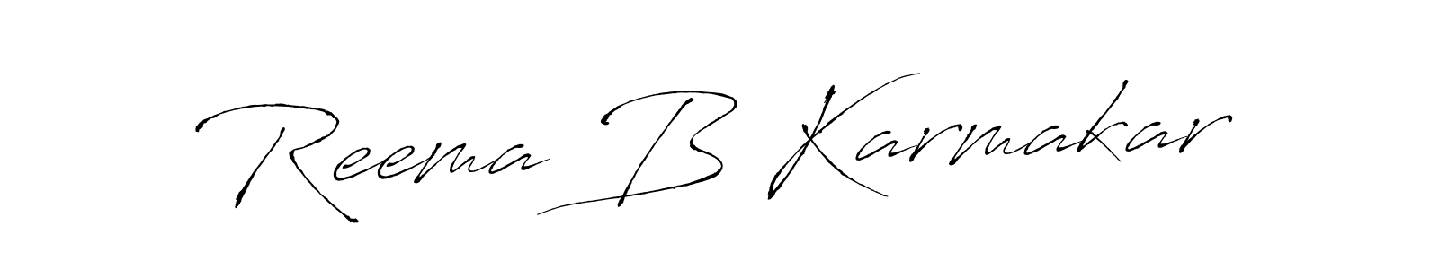 How to make Reema B Karmakar signature? Antro_Vectra is a professional autograph style. Create handwritten signature for Reema B Karmakar name. Reema B Karmakar signature style 6 images and pictures png