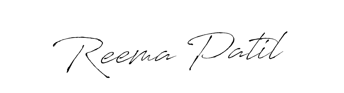 Reema Patil stylish signature style. Best Handwritten Sign (Antro_Vectra) for my name. Handwritten Signature Collection Ideas for my name Reema Patil. Reema Patil signature style 6 images and pictures png