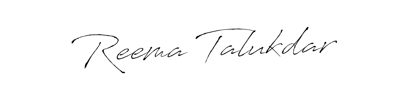 Make a beautiful signature design for name Reema Talukdar. With this signature (Antro_Vectra) style, you can create a handwritten signature for free. Reema Talukdar signature style 6 images and pictures png