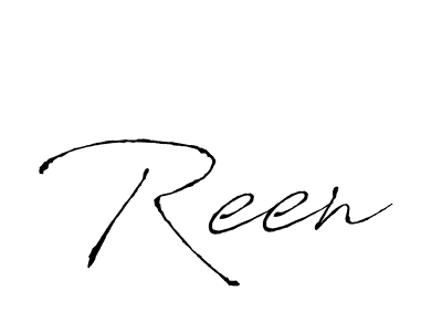 Use a signature maker to create a handwritten signature online. With this signature software, you can design (Antro_Vectra) your own signature for name Reen. Reen signature style 6 images and pictures png