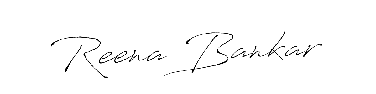 Create a beautiful signature design for name Reena Bankar. With this signature (Antro_Vectra) fonts, you can make a handwritten signature for free. Reena Bankar signature style 6 images and pictures png