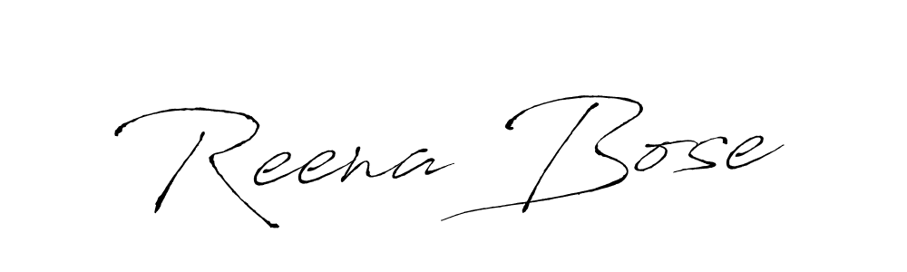 Design your own signature with our free online signature maker. With this signature software, you can create a handwritten (Antro_Vectra) signature for name Reena Bose. Reena Bose signature style 6 images and pictures png