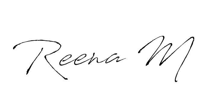 Use a signature maker to create a handwritten signature online. With this signature software, you can design (Antro_Vectra) your own signature for name Reena M. Reena M signature style 6 images and pictures png