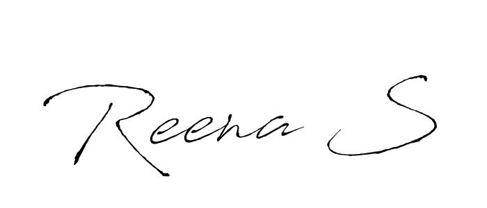 The best way (Antro_Vectra) to make a short signature is to pick only two or three words in your name. The name Reena S include a total of six letters. For converting this name. Reena S signature style 6 images and pictures png