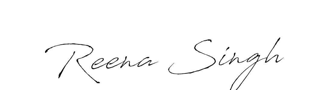 How to make Reena Singh name signature. Use Antro_Vectra style for creating short signs online. This is the latest handwritten sign. Reena Singh signature style 6 images and pictures png