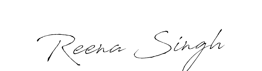 How to make Reena Singh name signature. Use Antro_Vectra style for creating short signs online. This is the latest handwritten sign. Reena Singh signature style 6 images and pictures png