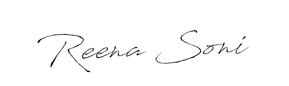 Use a signature maker to create a handwritten signature online. With this signature software, you can design (Antro_Vectra) your own signature for name Reena Soni. Reena Soni signature style 6 images and pictures png