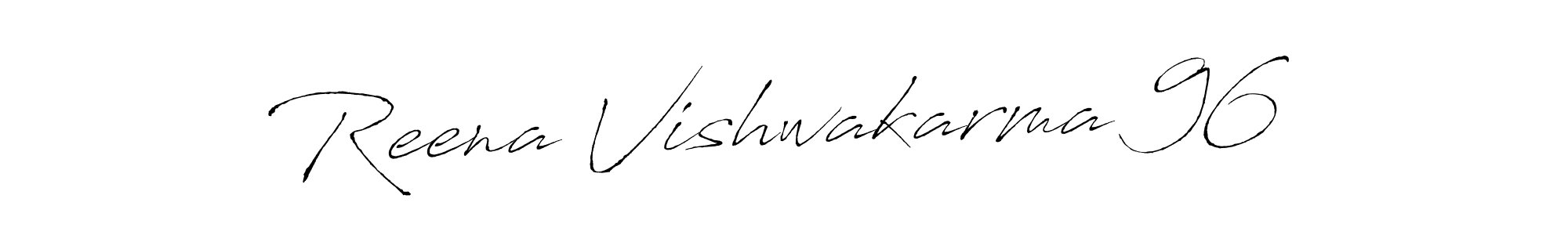 Design your own signature with our free online signature maker. With this signature software, you can create a handwritten (Antro_Vectra) signature for name Reena Vishwakarma 96. Reena Vishwakarma 96 signature style 6 images and pictures png