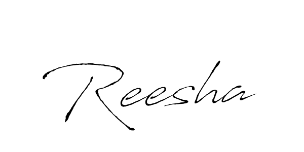 How to make Reesha signature? Antro_Vectra is a professional autograph style. Create handwritten signature for Reesha name. Reesha signature style 6 images and pictures png