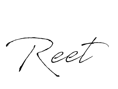 Use a signature maker to create a handwritten signature online. With this signature software, you can design (Antro_Vectra) your own signature for name Reet. Reet signature style 6 images and pictures png