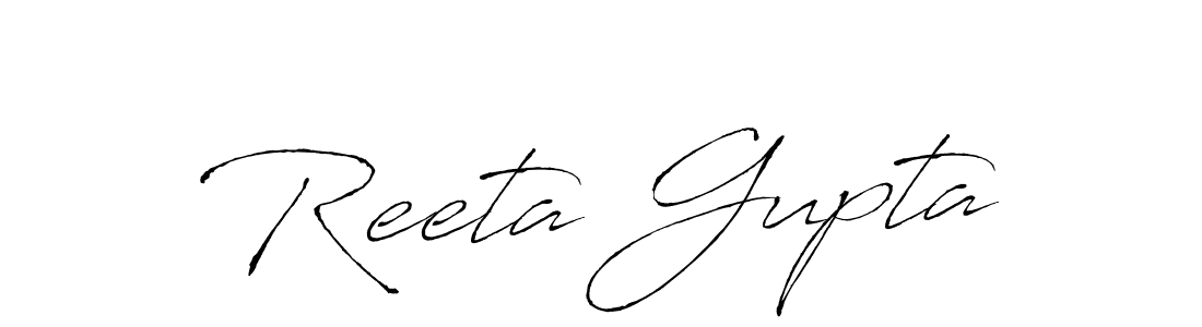 The best way (Antro_Vectra) to make a short signature is to pick only two or three words in your name. The name Reeta Gupta include a total of six letters. For converting this name. Reeta Gupta signature style 6 images and pictures png