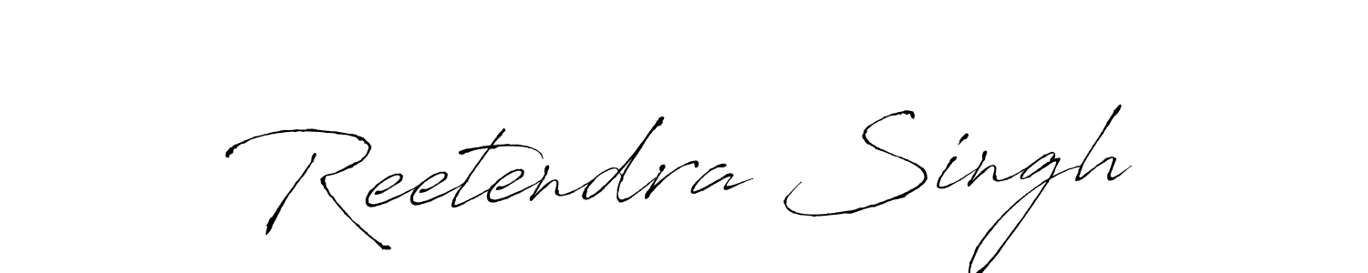 How to make Reetendra Singh name signature. Use Antro_Vectra style for creating short signs online. This is the latest handwritten sign. Reetendra Singh signature style 6 images and pictures png