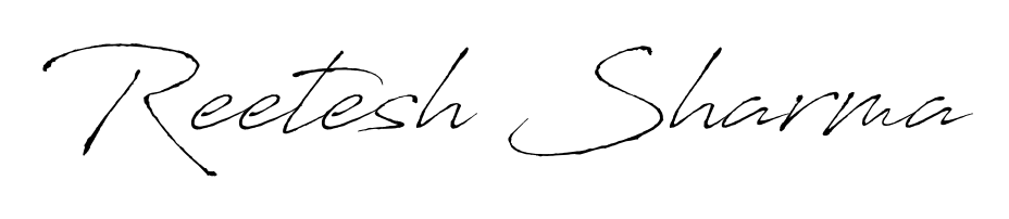 Get inspired by this graceful Antro_Vectra signature style for name Reetesh Sharma. Smooth loops and balanced proportions for everyday use. Reetesh Sharma signature style 6 images and pictures png