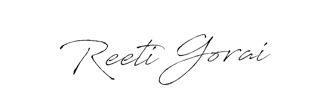 Use a signature maker to create a handwritten signature online. With this signature software, you can design (Antro_Vectra) your own signature for name Reeti Gorai. Reeti Gorai signature style 6 images and pictures png