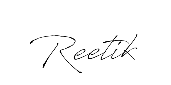 How to make Reetik signature? Antro_Vectra is a professional autograph style. Create handwritten signature for Reetik name. Reetik signature style 6 images and pictures png