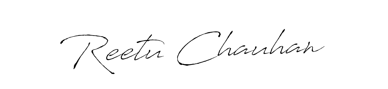 The best way (Antro_Vectra) to make a short signature is to pick only two or three words in your name. The name Reetu Chauhan include a total of six letters. For converting this name. Reetu Chauhan signature style 6 images and pictures png