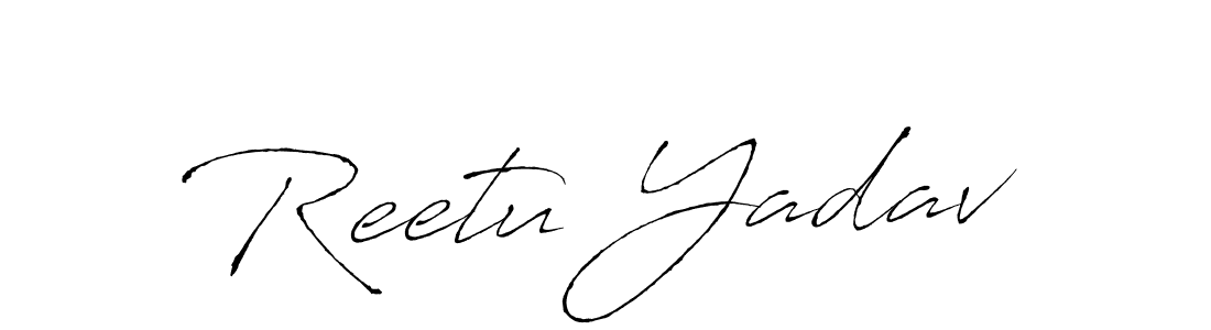 Similarly Antro_Vectra is the best handwritten signature design. Signature creator online .You can use it as an online autograph creator for name Reetu Yadav. Reetu Yadav signature style 6 images and pictures png